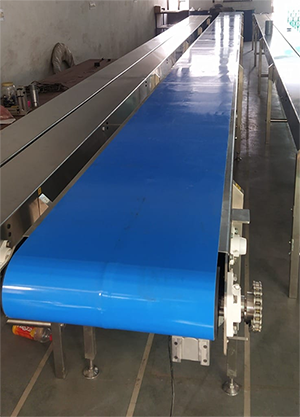 Long Blue PVC Belt Conveyor